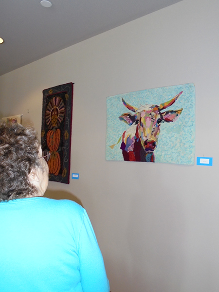 Checking out the art. Checking out the art.